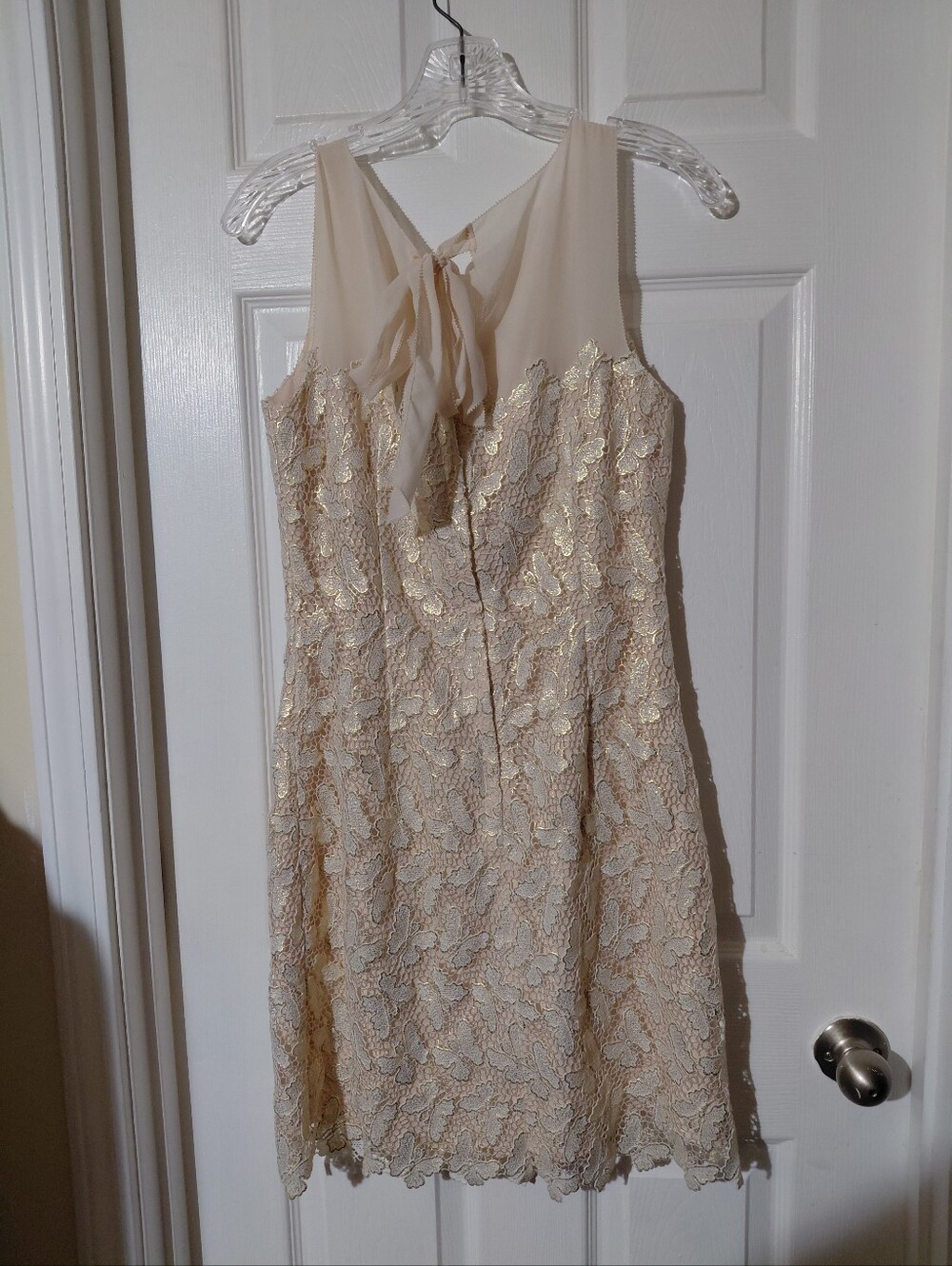 LILLY PULITZER fulton DRESS sz 8 papillon lace buttefly gold cream wedding RARE! - Picture 3 of 10